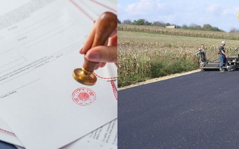 permessi per asfaltare una strada privata info