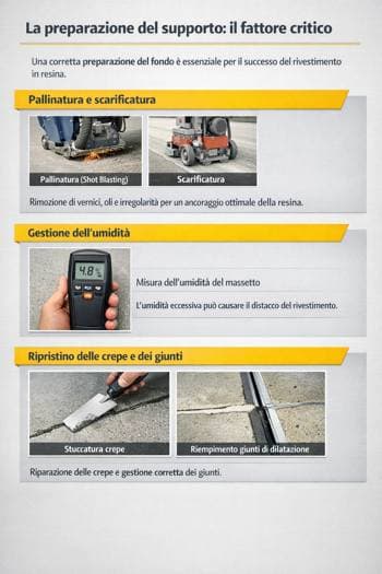 infografica preparazione supporto