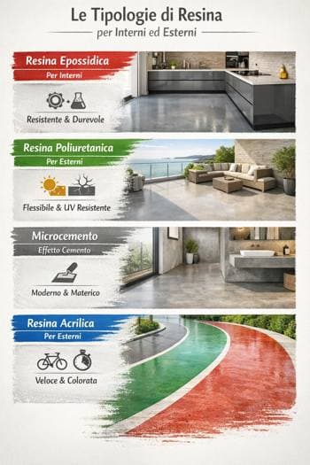 infografica tipi di resine