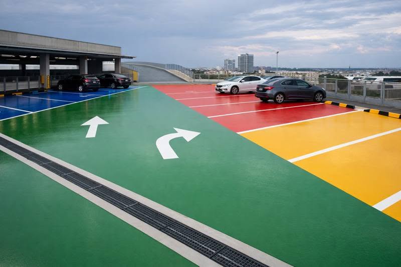foto parcheggio rivestimento resina asfalto